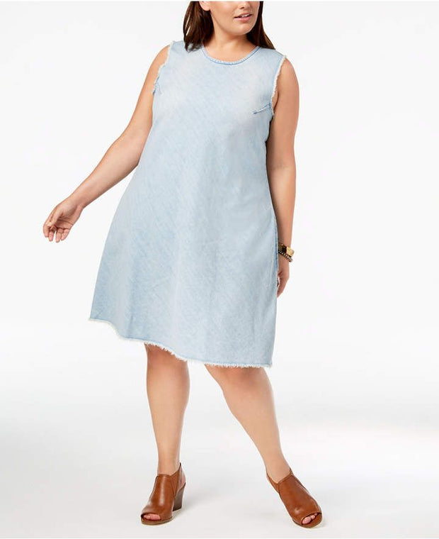 SV-A   M-109  {Style & Co} Lt. Blue Denim Dress Retail $74.50 PLUS SIZE 18W