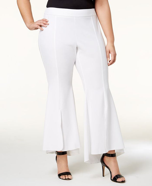 BT-H  M-109  {INC} White Flared High-Low Pants Retail €89.50 PLUS SIZE 14W