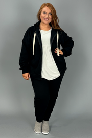 52 SET-V {Come Home} Black Jogger Set w/Hood SALE!!! PLUS SIZE 1X 2X 3X