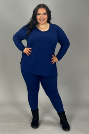 39 SET-B {Finding My Way} Navy Long Sleeve SALE!!! V-Neck Set PLUS SIZE 1X 2X 3X