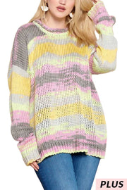 CP-X {Thanks To U} Knit Sweater with Yellow/Pink Colors