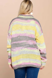 CP-X {Thanks To U} Knit Sweater with Yellow/Pink Colors