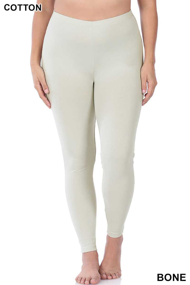 BIN 98  {Ridiculously Comfortable} OFF-WHITE Leggings PLUS SIZE 1X 2X 3X