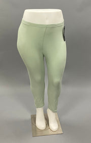 LEG-20 {Spring Time} SAGE Butter-Soft LEGGINGS EXTENDED PLUS SIZE 3X/5X