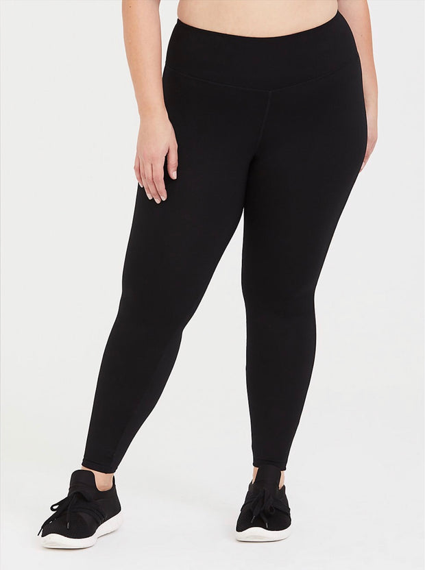 LEG {Most Favorite Leggings} Solid Black Full Length Leggings PLUS SIZE 3X