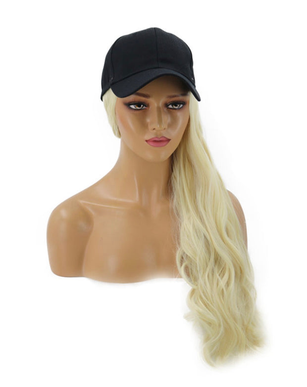 {Charlotte} Bright Blonde Curl Baseball Hat Wig  SALE!!!!