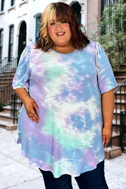 13 PSS-E {Nothing To Lose} Lavender Tie Dye Top EXTENDED PLUS SIZE 3X 4X 5X