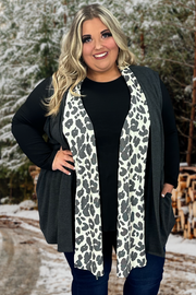 30 OT-R {Right Beside You} Charcoal Vest w/Animal Print Tie CURVY BRAND!!! EXTENDED PLUS SIZE 4X 5X 6X