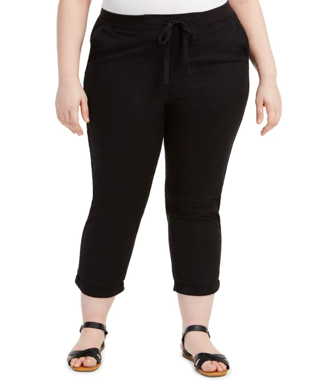 BT-G  M-109  {Style & Co} Black Cropped Pants Retail $56.50 PLUS SIZE 22W