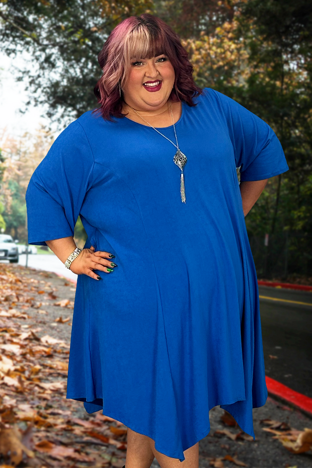 86 SQ-A {Vision of Elegance} ROYAL BLUE Dress CURVY BRAND!! EXTENDED PLUS SIZE 3X 4X 5X 6X