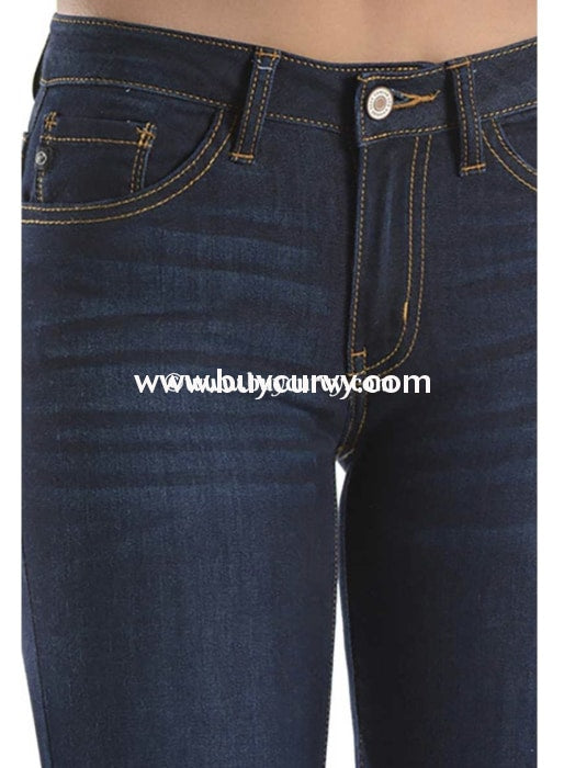 Bt-N {Moody Blues} Stretchy Denim Straight-Leg Jeans Bottoms