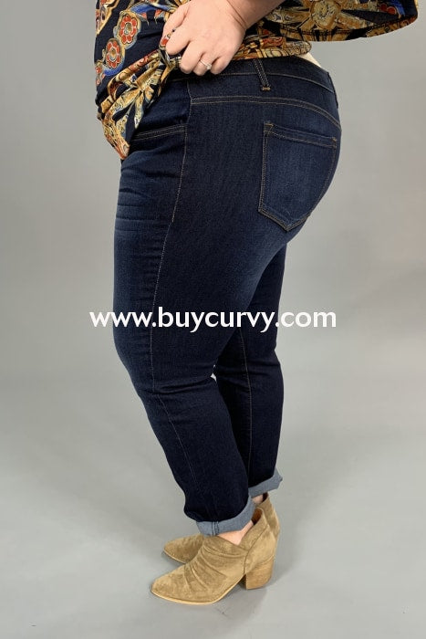 Bt-N {Moody Blues} Stretchy Denim Straight-Leg Jeans Bottoms