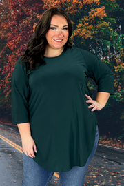 62 SQ-J {Chase The Idea} Hunter Green Tunic CURVY BRAND!!! EXTENDED PLUS SIZE 3X 4X 5X 6X