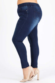 BIN 98  {Rock Your World} FUYUKAI Denim Jeggings EXTENDED PLUS SIZE 4X/5X  5X/6X