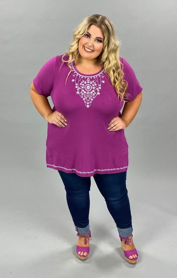 88 SD-C {Fade Into Fall} PURPLE Top W/Detail PLUS SIZE 1X 2X SALE!!