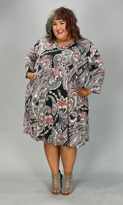 76 PQ-X {The Sweetest Reason} Grey Paisley Print Dress SALE!!!   EXTENDED PLUS SIZE 3X 4X 5X