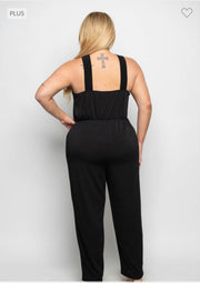 LD-Z & F {Moonlight Memories} Black Keyhole Jumpsuit PLUS SIZE 1X 2X 3X