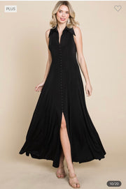 LD-H {Glimpse Of Glamour} Black Maxi Dress PLUS SIZE 1X 2X 3X