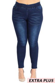 LEG-98  {Rock Your World} FUYUKAI Denim Jeggings EXTENDED PLUS SIZE 4X/5X  5X/6X