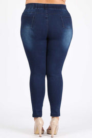 LEG-98  {Rock Your World} FUYUKAI Denim Jeggings EXTENDED PLUS SIZE 4X/5X  5X/6X