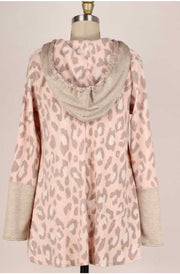 12 HD-A {Sweet & Simple} Peach/Tan Animal Print Hoodie PLUS SIZE 1X 2X 3X  SALE!!!!