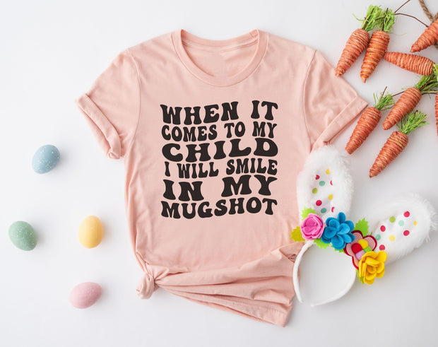 13 GT {When It Comes To My Child} Peach Graphic Tee PLUS SIZE 3X