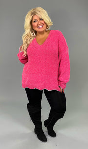 SD-M {Stop & Stare} "UMGEE" Fuchsia/Silver Glitter Sweater