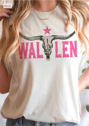 30 GT-G {Wallen} Cream WALLEN Graphic Tee PLUS SIZE XL 2X 3X