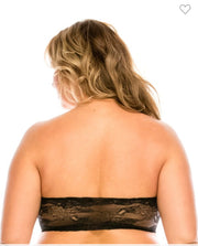 BIN  {Secretly StunnIng} Black Bandeau Tube  Bra  PLUS SIZE