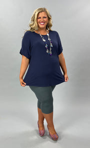 66 SSS-G {Simplistic Ideas} NAVY V-Neck ***FLASH SALE***PLUS SIZE 1X 2X 3X SALE!!