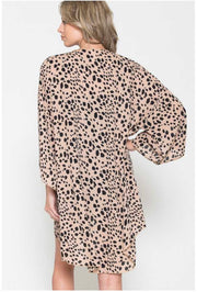 91 OT-I {Confident Lady} Mocha/Black Leopard Print Kimono PLUS SIZE 1X 2X 3X SALE!!!