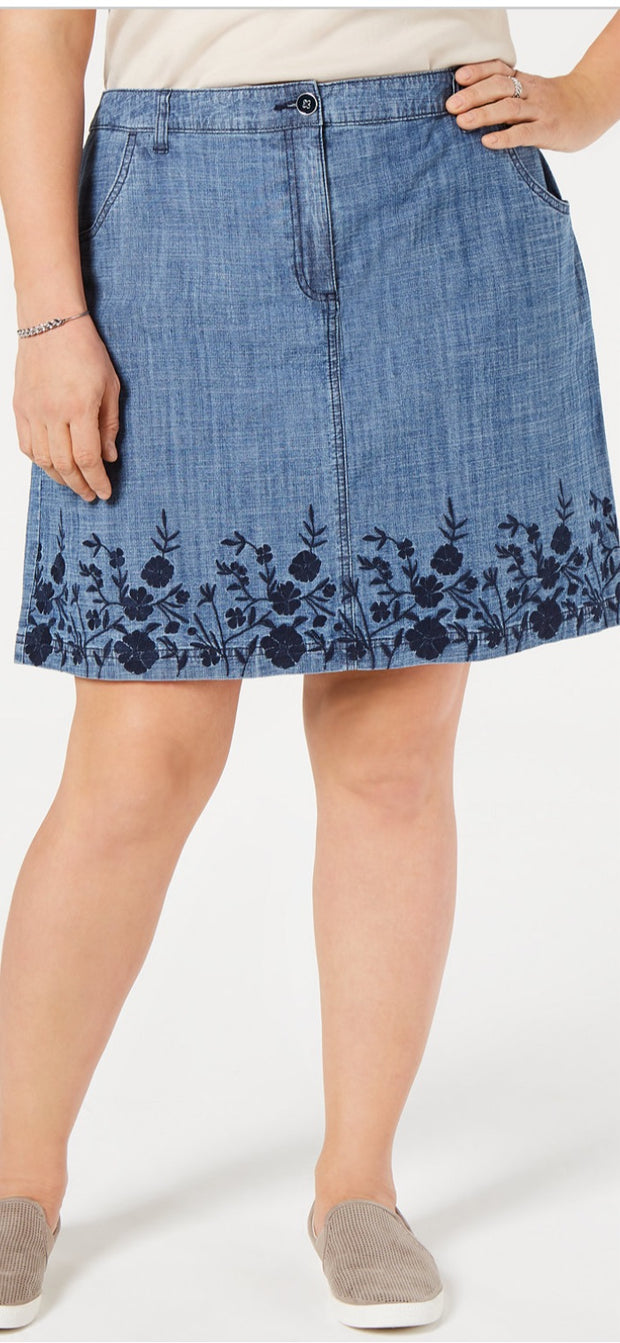 BT-G  M-109 {Karen Scott} Spring-Border***SALE*** Jean Skort Retail €46.50 ***FLASH SALE***PLUS SIZE 20W 22W