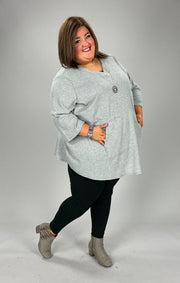 30 HD-B {Just Being Me} Gray Waffle Knit Hoodie CURVY BRAND!!!  EXTENDED PLUS SIZE 3X 4X 5X 6X