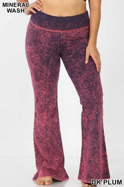 BT-B {Enjoying Life} Plum Mineral Wash Pants PLUS SIZE XL 2X 3X