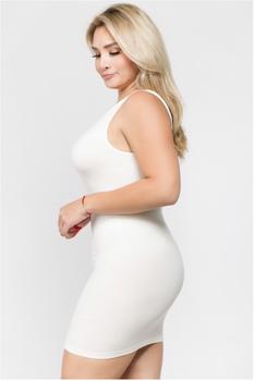 TANK {Better Shape Up} X-Long WHITE Spandex Shaper Tank