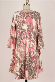 50 PQ-A {All In Good Fun}  Pink Brown ***SALE***Leopard Print PLUS SIZE 1X 2X 3X