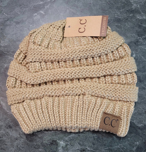 BIN/60 - Original Style C.C. Beanie~ GOLD METALLIC