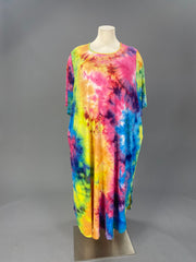 LD-T {Free To Flirt} Fuchsia/Blue Tie Dye Maxi Dress CURVY BRAND!!!  EXTENDED PLUS SIZE XL 2X 3X 4X 5X 6X