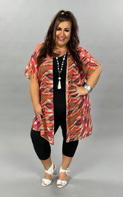 63 OT-E {Fashionista} SALE!!  Multi Print Sheer Kimono PLUS SIZE XL 2X 3X