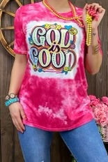 26 GT-D {God Is Good} Pink Graphic Tee PLUS SIZE 3X