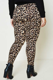 LEG-7  {Move It or Lose It}  Leopard Leg Lace Open Knee PLUS SIZE 1X 2X 3X  SALE!!!!