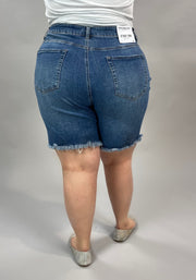 LEG-O OR BT-A {Yes To Distress} High Rise Distressed Shorts PLUS SIZE 1X 2X 3X