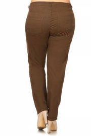 LEG  {Trendy Traveler} Brown Pants W/Front & Back Pockets EXTENDED PLUS SIZE 14X 16X 18X 20X 22X 24X