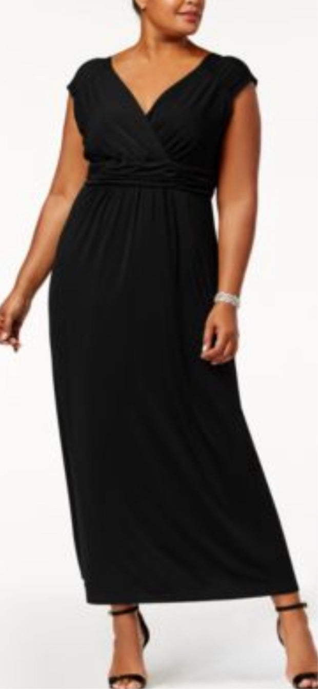LD-E M-109  {NY Collection} Black Empire Maxi Dress Retail €70.00  PLUS SIZE 2X