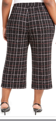 BT-M  M-109 {Alfani} Art Blossom Plaid Culottes Retail 84.50 16W 18W 20W