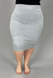 BT-A {Comfy Look} Gray Stretch Pencil Skirt PLUS SIZE XL 2X 3X