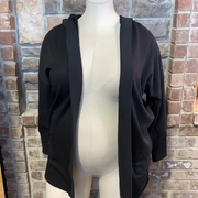 24 OT-A {Timeless Love} Black Hooded ***SALE***Cardigan PLUS SIZE XL/2X 2X/3X