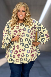 59 or 94 {Dazzling Glow} Dusty Yellow SALE!!  Animal Print Top EXTENDED PLUS SIZE 3X 4X 5X