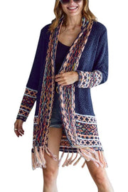 40 OT-C {Enchanted Story} Navy/Print Cardigan SALE!!