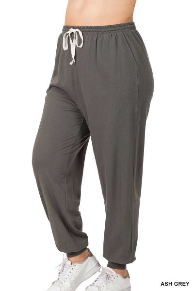 LEG-S OR BT-Z {Run After Me} Ash Grey Jogging Pants PLUS SIZE 1X 2X 3X